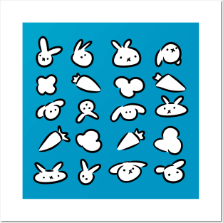 Rabbit Pattern Posters and Art